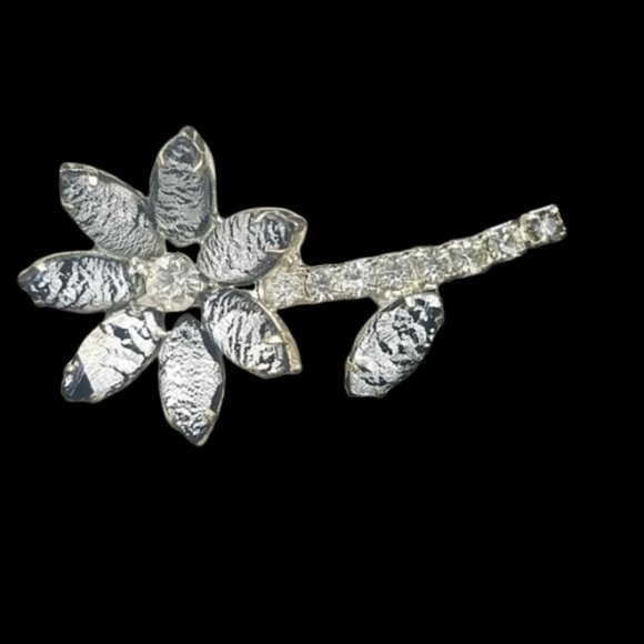 Vintage Black Zebra Foil Glass Brooch Earring Set - Picture 2 of 5